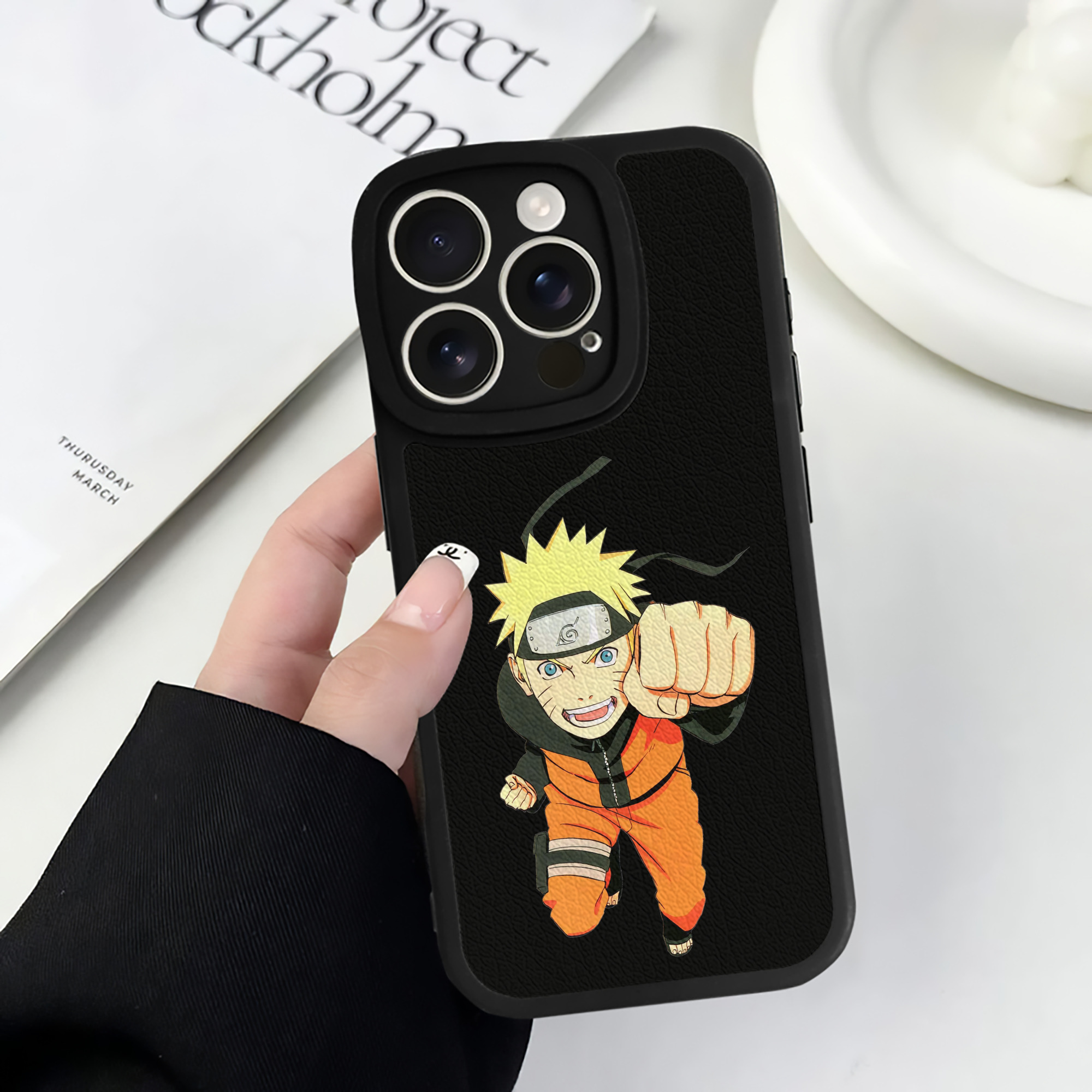 （画像用） NARUTO -ナルト- うずまき ナルト Uzumaki Naruto 【iPhone 16シリーズ対応】シリコンスマホケース（レザー調） 材質：シリコン